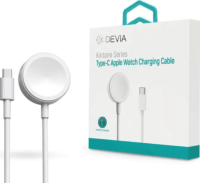 Devia ST381973 Apple Watch Mágneses USB-C töltőkábel 1m - Fehér