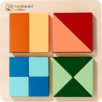 Eichhorn Montessori fa oktató játék 13 darabos - Formabeillesztő