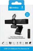 Sandberg 134-45 USB-C/A Pro Remote 4K Webkamera - Fekete