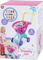Playgo 18 darabos Szivecskés bevásárló kocsi készlet