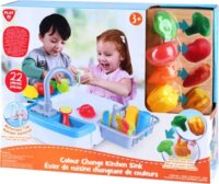 Playgo 22 darabos Színváltó mosogató készlet