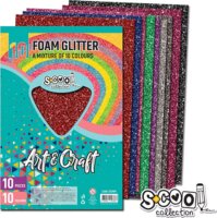 Art&Craft Glitteres A4 dekorgumi - Vegyes színek (10 db/csomag)