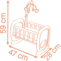 Smoby Baby Nurse Bölcső kiságyforgóval 42cm-es babákhoz