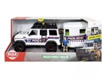Dickie Toys Rendőrautó lószállító utánfutóval 1:24