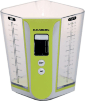 Hausberg HB-6014 Műanyag Digitális konyhai mérleg - Átlátszó / Zöld