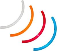 Fumagalli Lucia Kerek LED kültéri falilámpa kék háttérvilágítással - Fekete