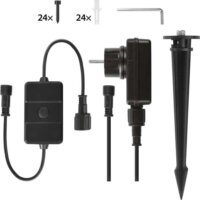 Emos GoSmart WiFi kültéri LED RGBIC Reflektor kezdő készlet 3 darab - Fekete