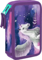 Oxybag Töltetlen két emeletes tolltartó lányoknak - Pegazus mintás