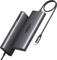 Ugreen 15534 Multifunkciós USB-C HUB 100W (1x Type-C 3.0 + 1x USB A 3.0 + 2x USB-A 2.0 + 1x HDMI 2.1 + 1x HDMI 2.0)