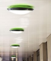 Fumagalli Lucia Kerek LED kültéri falilámpa Zöld háttérvilágítással - Fekete