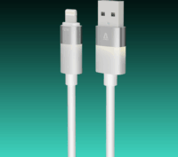 AVAX CB310 Glowy USB-A - Lightning iPhone Adat és töltőkábel 1m - Fehér