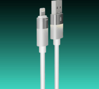 AVAX CB310 Glowy USB-A - Lightning iPhone Adat és töltőkábel 1m - Fehér