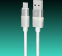 AVAX CB312 Glowy USB-A - USB-C 2.0 Adat és gyorstöltő kábel 18W 1m - Fehér