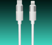 AVAX CB315 Glowy USB-C - Lightning 2.0 Adat és gyorstöltő kábel 27W 2m - Fehér