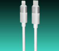 AVAX CB315 Glowy USB-C - Lightning 2.0 Adat és gyorstöltő kábel 27W 2m - Fehér
