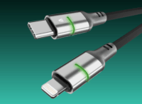 AVAX CB635 Steely Led USB-C - Lightning 2.0 Adat és gyorstöltő kábel braided 27W 1m - Fekete