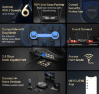 Mercusys MR85X AX3000 Dual-Band WiFi 6 Router