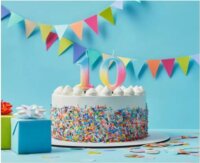 Beauty and Charm: Szivárvány Színű Pasztell 1-es Számgyertya 8 cm