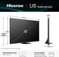 Hisense 75" 75U8Q 16:9 4K UHD Smart MiniLED ULED HDR TV