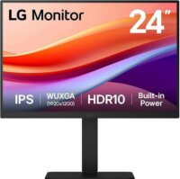 LG 24" 24BA55W-B 16:9 FullHD IPS Monitor - Fekete