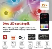 Emos GoSmart ZIW15CR Hálózati RGBIC+CCT WiFi LED reflektor 12 darab - Fehér