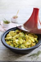 Le Creuset Tajine Öntöttvas Főzőedény Ø 27cm 2,3L - Piros