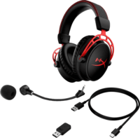 HP HyperX Cloud Alpha Bluetooth Gamer Headset- Fekete/Piros