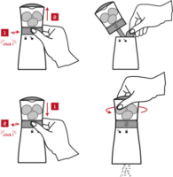 Peugeot Daman Manuális Szerecsendió őrlő 15 cm - Ezüst