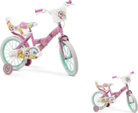 Toimsa Unicornio gyerek kerékpár babaüléssel és kosárral 16" - Rózsaszín/Mintás