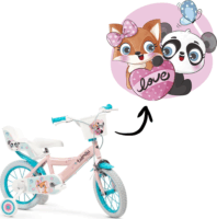 Toimsa Cuddly gyerek kerékpár babaüléssel és kosárral 14" - Barack/Bézs