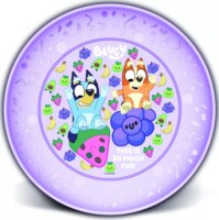Bluey mintás vidám Műanyag lapostányér 20 cm - Lila