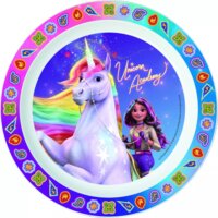 Unikornis Akadémia Műanyag mikrózható lapostányér 20 cm - Mintás