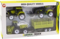 4 darabos Lendkerekes műanyag kombájn készlet - Zöld