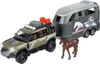 Majorette Land Rover lószállító autó fény- és hanghatásokkal