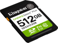 Kingston Canvas Select Plus 512Gb SDXC UHS-I U3 Memóriakártya