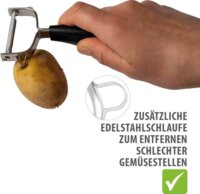 Gefu 13650 Rozsdamentes acél Univerzális Kézi Hámozó - Fekete / Inox