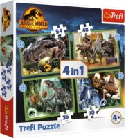 Trefl 34607 - Jurassic World 4 az 1-ben 35 - 48 - 54 - 70 darabos puzzle