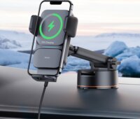 Baseus Wisdom Induktion Mobiltelefon autós tartó / Wireless töltő QI 15W - Fekete