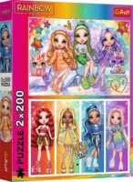 Trefl 13335 - Rainbow high Szivárvány babák 2x200 darabos 2 az 1-ben puzzle