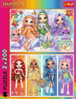 Trefl 13335 - Rainbow high Szivárvány babák 2x200 darabos 2 az 1-ben puzzle