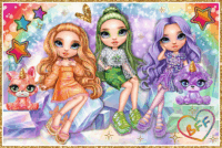 Trefl 13335 - Rainbow high Szivárvány babák 2x200 darabos 2 az 1-ben puzzle