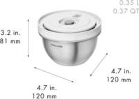 Zwilling Fresh&Save Vákuum Rozsdamentes Acél ételtároló készlet 0,35-2-4,5L (3 db)