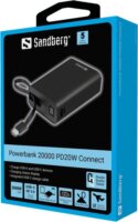 Sandberg 421-12 PD20W Connect Powerbank 20000 mAh 20W - Fekete