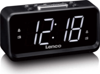 Lenco CR-28BK Asztali Rádiós ébresztőóra Digitális kijelzővel - Fekete