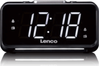 Lenco CR-28BK Asztali Rádiós ébresztőóra Digitális kijelzővel - Fekete