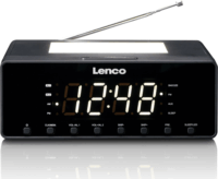 Lenco CR-540BK Asztali Rádiós ébresztőóra Digitális kijelzővel - Fekete