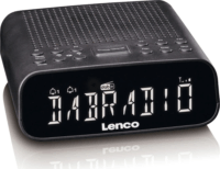 Lenco CR-606BK Asztali Rádiós ébresztőóra Digitális kijelzővel - Fekete