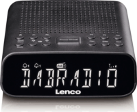 Lenco CR-606BK Asztali Rádiós ébresztőóra Digitális kijelzővel - Fekete
