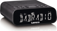 Lenco CR-606BK Asztali Rádiós ébresztőóra Digitális kijelzővel - Fekete