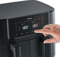 Severin FR 2463 AirFryer Forrólevegős sütő 2 x 4L 2600 Watt - Fekete